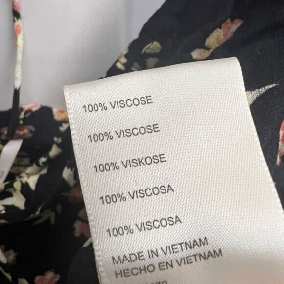 Free People Hilary Printed Top Black - Picture 9 of 9